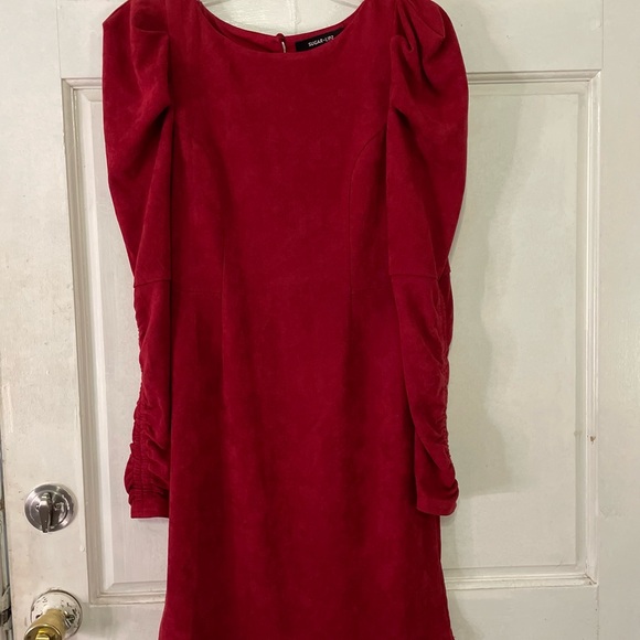Sugarlips Dresses & Skirts - Sugarlips Bold Red Long Sleeve Dress